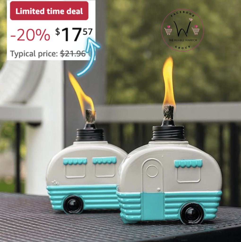 2-pack TIKI brandBlue Camper Tabletop Torch!